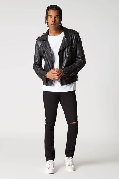 Cross Fade Leather Jacket | Blank NYC